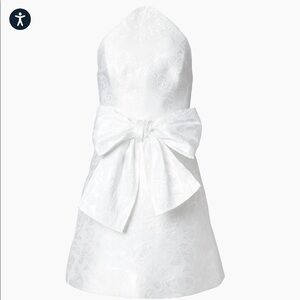 Carolina Herrera Rose Jacquard Mini Dress With Bow
